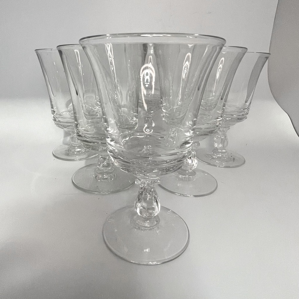6 Fostoria CENTURY CRYSTAL 5 3/4" -
10 Oz WATER GOBLETS